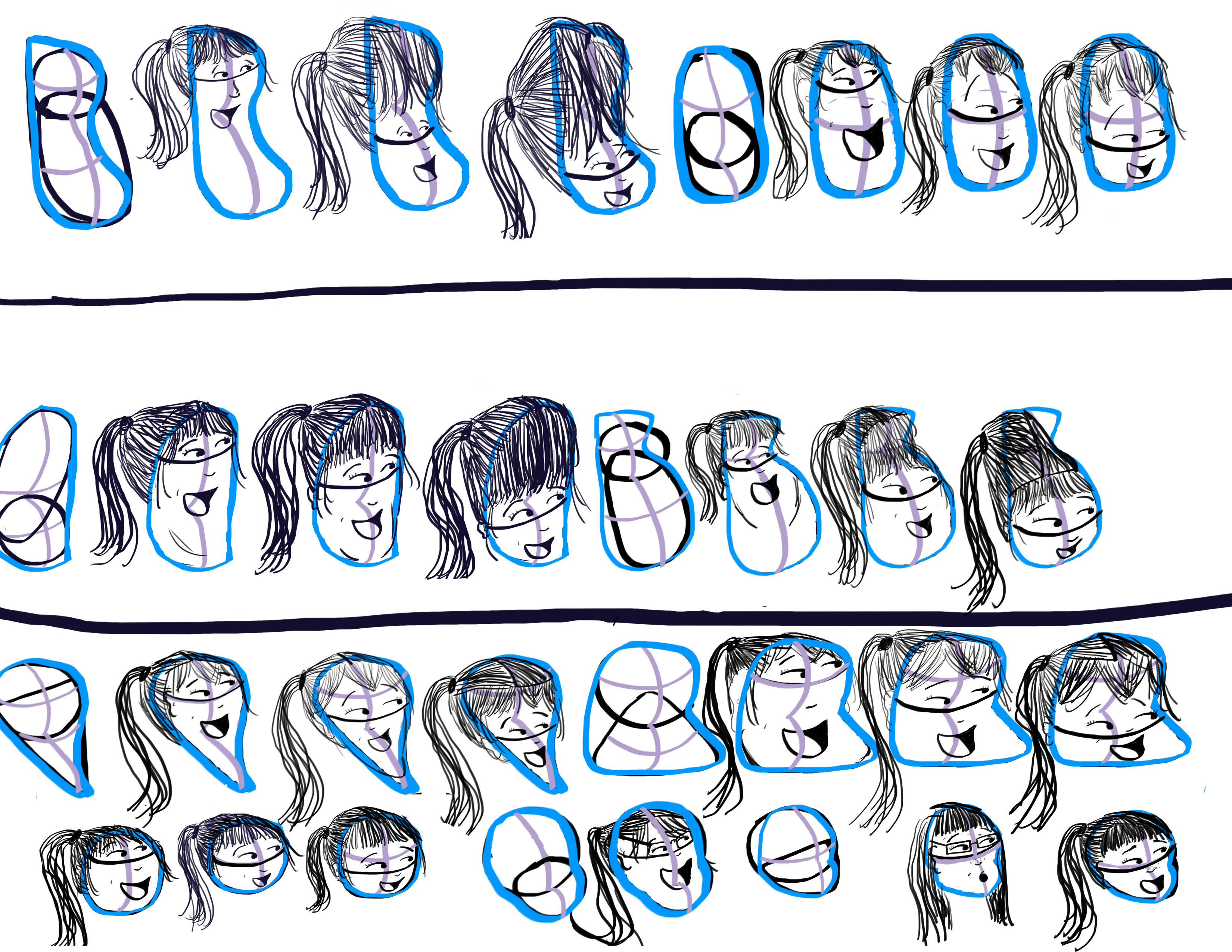 character face sketches