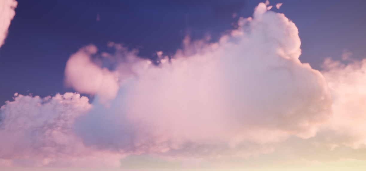 static image of clouds made in Unreal Engine
