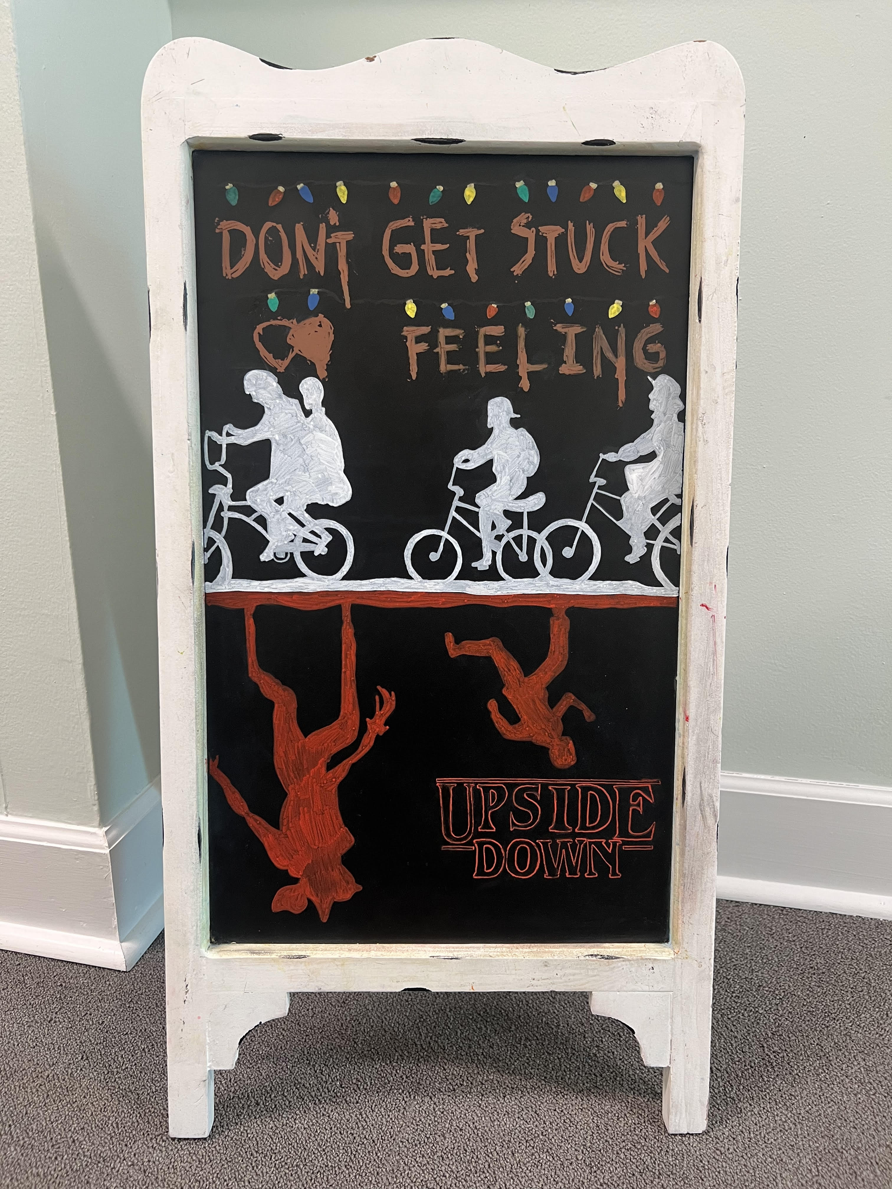 hand drawing for Halloween storefront